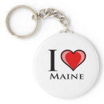 I Love Maine Keychain