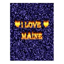 I love maine post cards