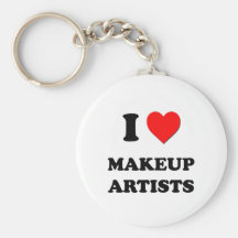 I Love Makeup Artists Keychain