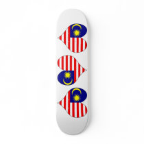 I Love Malaysia Skate Board Deck