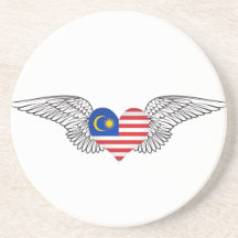I Love Malaysia -wings Beverage Coasters
