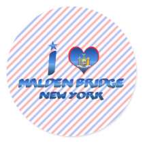I love Malden Bridge, New York Round Stickers