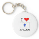 I Love Malden Massachusetts Key Chains