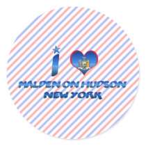 I love Malden on Hudson, New York Round Stickers