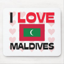 I Love Maldives mousepads