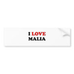 I Love Malia Bumper Stickers