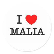 I Love Malia stickers