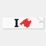 I love mallorca contour symbol bumper stickers