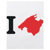 I love mallorca contour symbol full color flyer