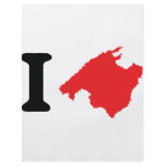 I love mallorca contour symbol flyers