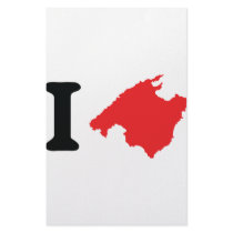 I love mallorca contour symbol stationery design