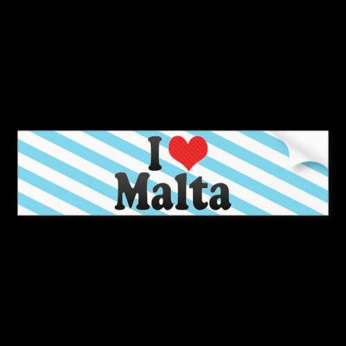I Love Malta Bumper Sticker