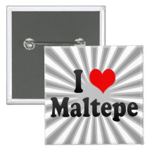 I Love Maltepe, Turkey. Seviyorum Maltepe, Turkey Buttons