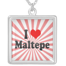 I Love Maltepe, Turkey. Seviyorum Maltepe, Turkey Personalized Necklace