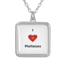 I love Malteses Pendant