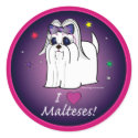 I Love Malteses! stickers