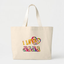 I Love Mama Tote Bags