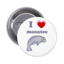 I love manatee pinback buttons