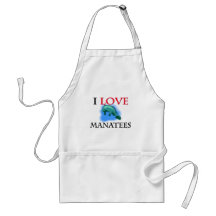 I Love Manatees Aprons
