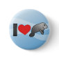 I Love Manatees Round Button
