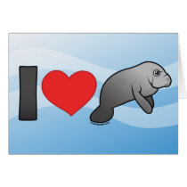 I Love Manatees Cards