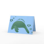 I Love Manatees Green - Customized cards
