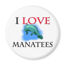 I Love Manatees Magnet