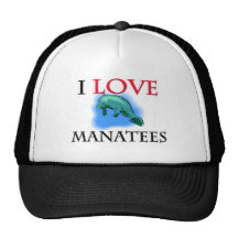 I Love Manatees Mesh Hats