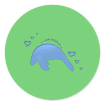 I Love Manatees stickers