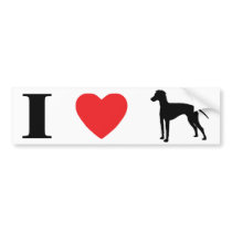 I Love Manchester Terriers Bumper Sticker bumper stickers
