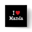 I love Manda heart T-Shirt buttons by funnycustomtshirts I love Manda heart T-Shirt buttons