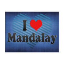 I Love Mandalay, Myanmar Postcard