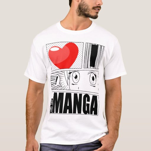 I LOVE MANGA T-shirt | Zazzle
