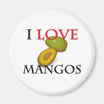 I Love Mangos Fridge Magnets