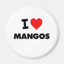 I Love Mangos Magnets