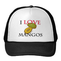 I Love Mangos Mesh Hats