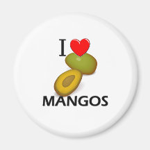 I Love Mangos Refrigerator Magnet