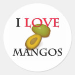 I Love Mangos Round Sticker