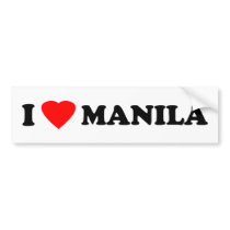 I Love Manila bumper stickers