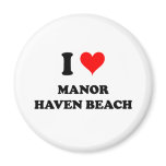 I Love Manor Haven Beach New York Magnet