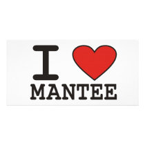 I Love Mantee Photo Greeting Card