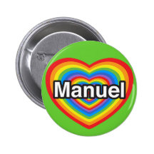 I love Manuel. I love you Manuel. Heart Pins
