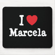 I love Marcela heart T-Shirt Mouse Mat
