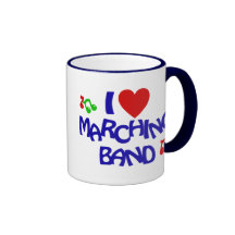 I Love Marching Band Coffee Mugs