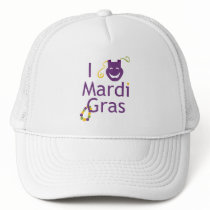 I Love Mardi Gras Trucker Hats