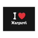 I love Margaret heart T-Shirt postcards by funnycustomtshirts I love Margaret heart T-Shirt postcards