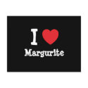 I love Margurite heart T-Shirt postcards