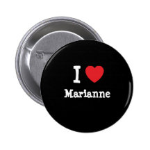I love Marianne heart T-Shirt Buttons