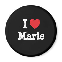 I love Marie heart T-Shirt magnets by funnycustomtshirts I love Marie heart T-Shirt magnets