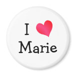 I Love Marie Magnets